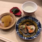 日本橋蛎殻町 すぎた - 鮟肝と新政・数の子・鮑の肝