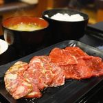 大衆肉料理 久兵衛 - ハラミ＆カルビ定食 1511円