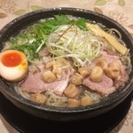 布施 細見商店 - 限定 冷やし塩ラーメン（まぐろ&貝柱）（大盛）（￥900）