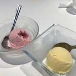 元祖トマトラーメンと辛麺とトマトもつ鍋 三味 - デザートのアイス