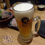 ヤマヤ鮮魚店 弥平 - サッポロ生ビール　中　　　５６１円