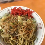 一楽ラーメン - 紅生姜合う合う！見た目も華やかだね〜(*^▽^*)