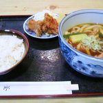 手打 うどん 釜通 - カレーうどん定食　@750円