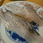 廻鮮寿司 塩釜港 - 太刀魚 初めて食べました