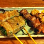 Gansoku Yakitori Kushi Hacchin - ピーマンとチーズの豚巻き