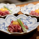 松坂牛のロース芯のユッケ