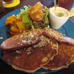 カフェ 坂の下 - チーズパンケーキ ドリンクセット