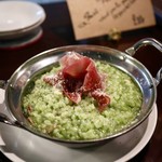 94Bcafe - 生ハムとブロッコリーのグリーンリゾット