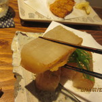 橋の湯食堂 - 大根天ぷらリフトアップ