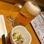 93314252 - お通し¥300(外税)…カツオ
                      飲み放題クーポン利用¥1500(外税)…ビール