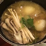 駒ヶ岳グランドホテル - 山の芋鍋・・お味は悪くないですが、秋田ですので「きりたんぽ」の方が嬉しいですね。