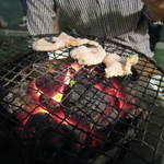 炭火焼 ゆうじ - 上ミノ焼いちゃいました♪