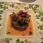 モナリザ - 鮎のグリル枝豆入り、お米のガレットしたて、爽やかなサラダ添え