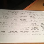 調布日本酒バルTOKUTOUSEKI - 日本酒メニュー。LINEのお友達登録で一杯無料に(^-^)