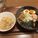 直久 - こく旨らーめん(醤油)＋ミニ炒飯