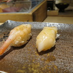 おたる政寿司 - 甘エビ・ほたて(2019年9月)