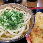 こがね製麺所 - かけうどん中￥470＋天ぷら2個￥300