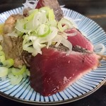 大衆料理　川治 - 刺身の小鉢：カツオのたたき(18-09)