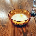 ブリコラージュ ブレッド アンド カンパニー ダイニング・カフェ - 和栗のポタージュスープ。温かいスープになりました♡　20180925　和栗ならではのナチュラルさが感じられる美味しさ。甘みも生きている。(^ー^)