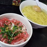 塩そば専門店 桑ばら - 鮪の脳天小丼と塩かけそばの定食(某日の裏そば)