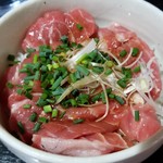 塩そば専門店 桑ばら - 鮪の脳天小丼と塩かけそばの定食(某日の裏そば)