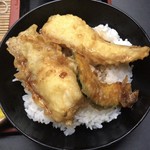 砂場 - ミニいか天丼+もり ¥850 のミニいか天丼