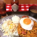 スパゲッティーのパンチョ - レディースセット（目玉焼き）￥700　【秋葉原本店　限定？】