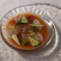 PRIMO - 夏野菜の冷製スープ、水タコ（2018.9）