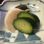 北海料理と旬の味 のむら - 漬物が旨い。(^^)