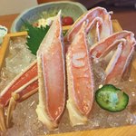 北海料理と旬の味 のむら - 妻から貰ったカニ刺です。何故なら妻は刺身が食べれません。(^^)