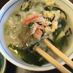 北海料理と旬の味 のむら - 二膳目はカニ味噌を溶かして頂きます。濃厚さがプラスです。(^^)