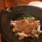 粉吉うどん - 鴨皮の炙りぽん酢 380園…かもね…