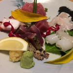 蔵王料理のうらく伸 - アカイカ、藁焼きのカツオ！