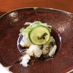 夜市 - お通し タコの頭の炙り