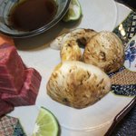 焼肉参番館 - 今年初物のマツタケ、