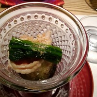 和食Lab. 新た - 海老と加茂茄子のごま和え