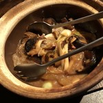 ◎海の高級干物の土鍋炒め1800円