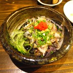 すし太郎 - ミーバイ皮の湯引き