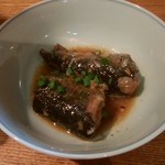 つきやま - お通し　秋刀魚煮つけ