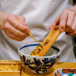 東麻布 天本 - 赤ウニ