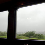 武田屋 - 窓からの眺め、台風で何も見えませんが（笑）