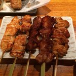 串もん利げん - 串焼きはおまかせ５本セット  タレで。