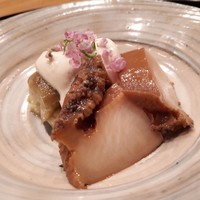 まき村 - 煮鮑　焼きナス　白和え