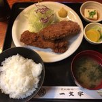 Tonkatsu Ichimonji - ランチ メンチカツ+串カツ