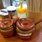 つけ麺 素家 - 魚粉、りんご甘酢