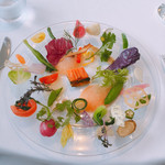 レストラン タテル ヨシノ 銀座 - 季節の野菜 モネの庭園をイメージして