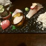 旅篭 - お造り7点盛り合わせ