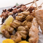 Assorted large Yakitori (grilled chicken skewers)