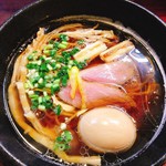 麺の風 祥気 - 『鴨そば』850円+味玉（雑誌の特典使用で味玉無料）