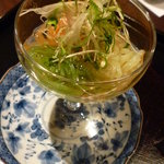 馳走　かく田 - ＜2011年9月＞馳走コース：先付（三色雑穀麺）